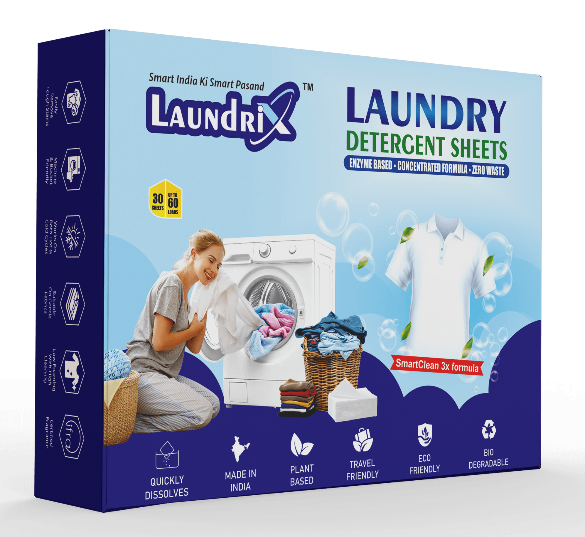 Laundrix laundry detergent sheets