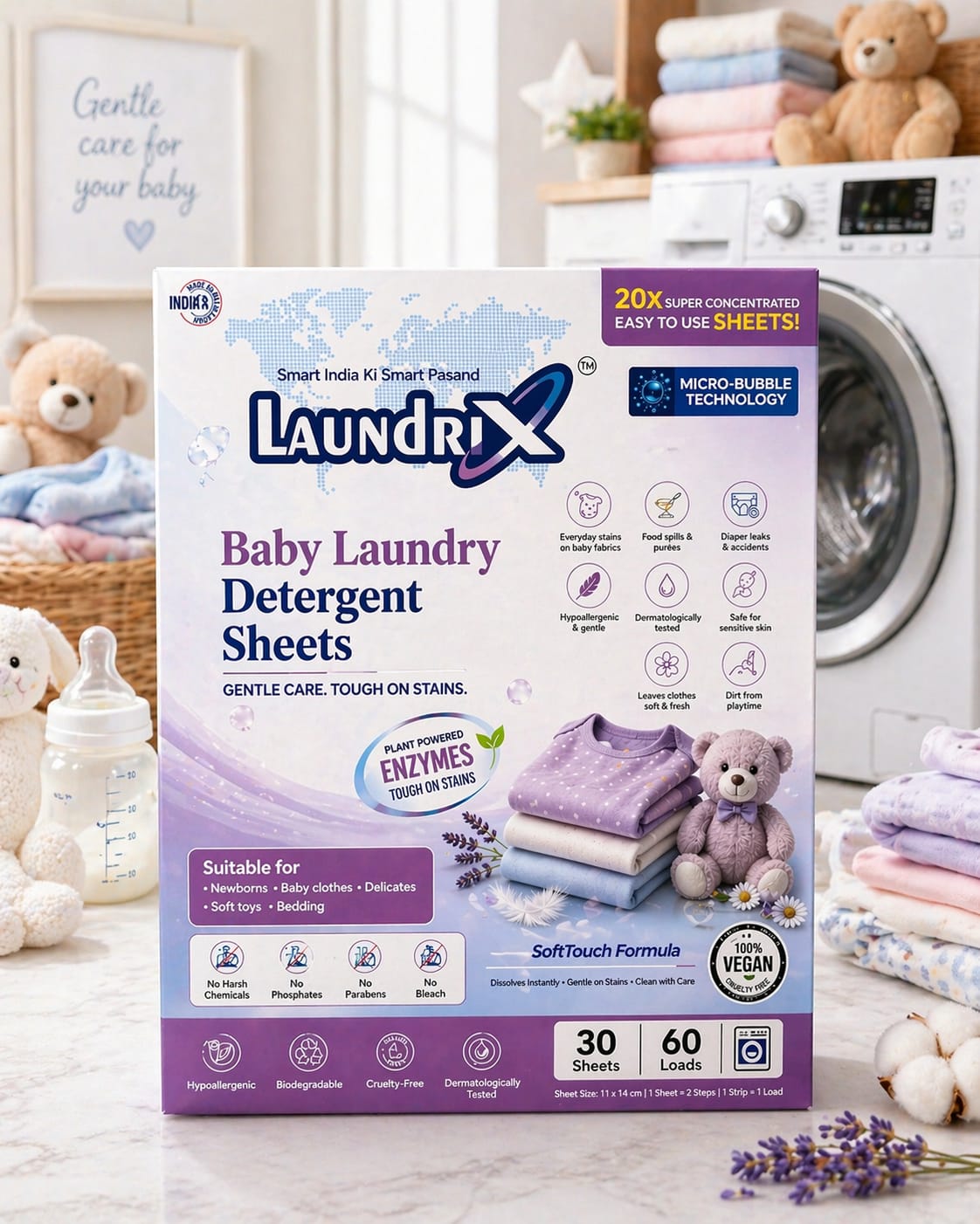 Baby Laundry Detergent Sheets